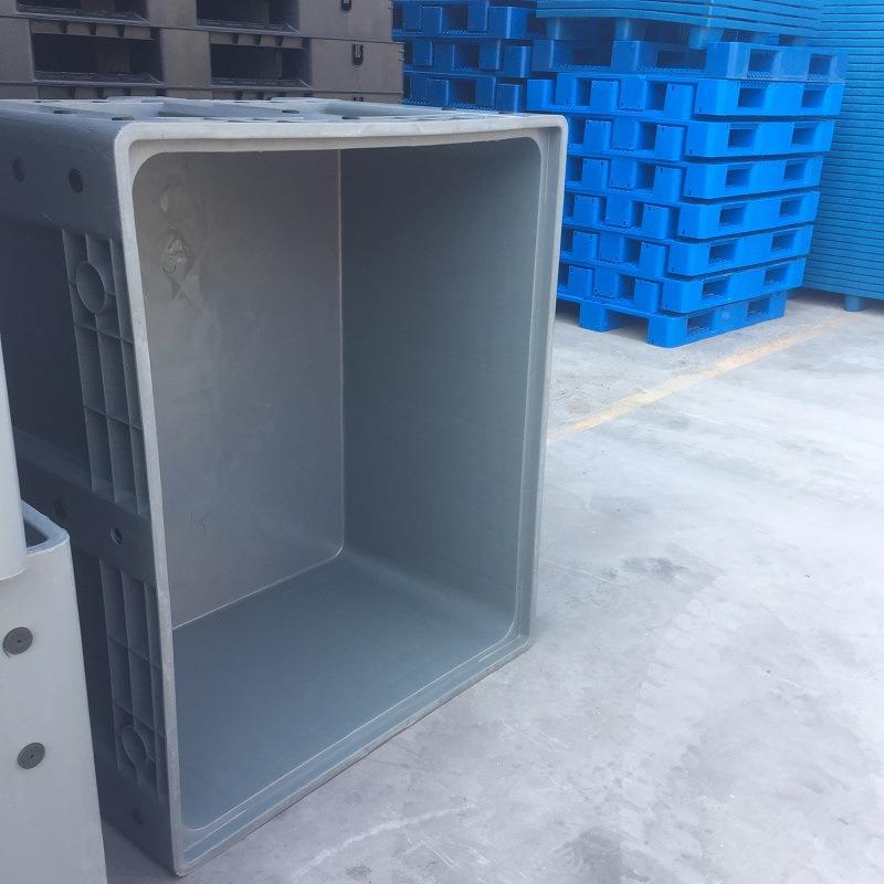 塑卡板箱210带盖物料周料转箱物流箱仓库叉托KNK车盘封闭式围板1