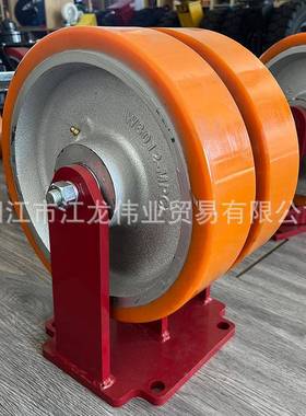 x超重K8882R-2型铸铁重8包P3U固定脚轮4吨型双排轮万向轮踏板刹车