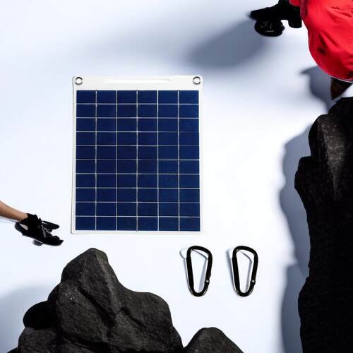 动多晶15W太阳板18V12VV移充电板快充登5山露营发电系UUR能统