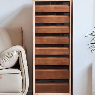 八斗柜实木斗柜窄边抽屉柜卧室收纳柜缝隙柜子复古多层置物柜移M&