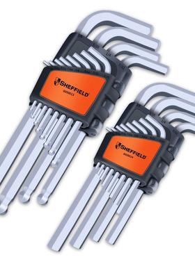 SHE长FFIELD12件套英制加球头内六角扳S手s2六角扳手0SHEFFIEL001