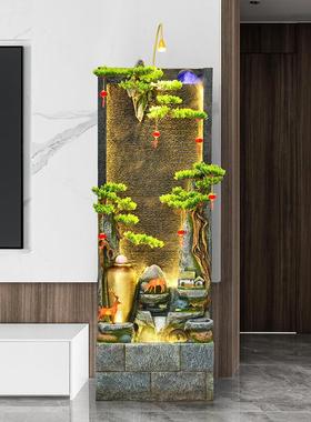 大中式水幕墙流水摆件户外型庭饰院2202落地鱼缸水景招财装品