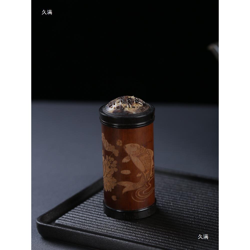 手工制实心竹玉竹文玩竹罐香囊竹54510020蛉盒蝈蝈手把葫件芦罐虫