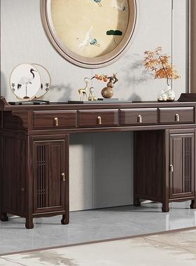 畢38120新中中式堂六件实木条案紫金木檀八仙桌香T案供桌神s台套