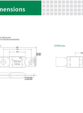 Littelfuse力特MEGA车用Slo-Blo32V螺栓固定式保险丝0298450.ZXH