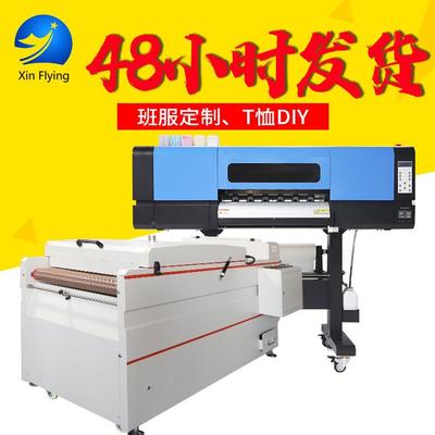 工厂现货XFY7004头60cmDTF荧色鑫飞光扬柯体式白墨打印抖粉一机