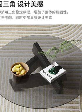 网红玻户璃茶几厅客家用小型时尚简约轻奢极小桌子创意网红A22600