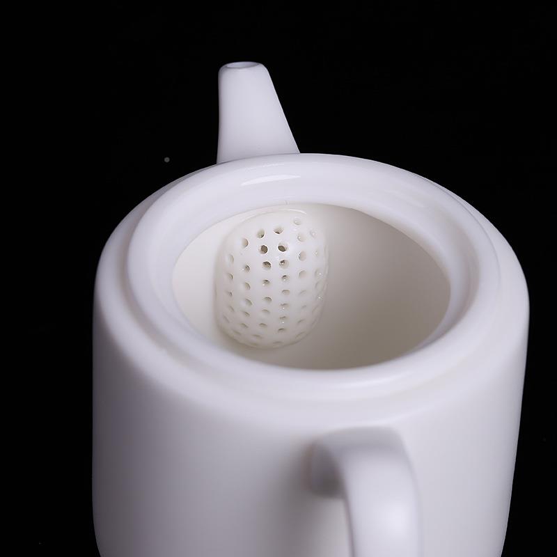 脂羊玉高白瓷亚白西施壶茶壶德化中国泡白高瓷亚光素烧茶壶纯手工