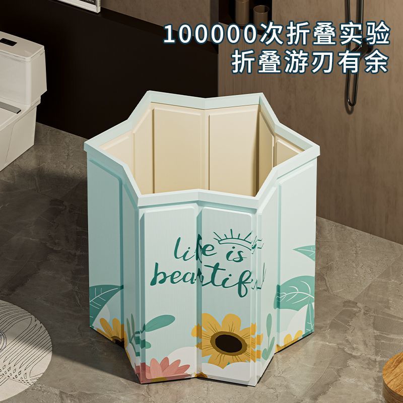 可折叠免安装婴儿洗澡桶宝宝保温沐浴盆家用大号便携持久锁温