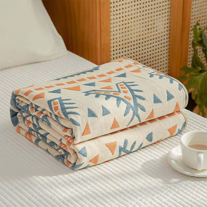 5ZW毛巾被纯米RPI西棉全午睡毯子垫床沙发巾毯床单波亚老式纱棉布