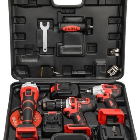 电动工具组194角合套提装手手钻电扳锂电锯无刷磨机三件套家用电锤