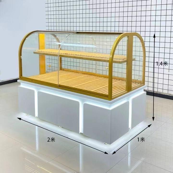 面包柜面包示柜玻璃展柜架蛋展糕店柜台商用中实木岛柜YXO边货柜