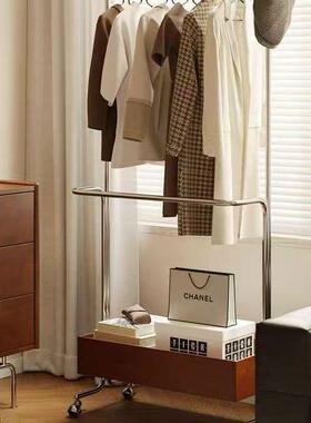 中古风不锈钢衣帽架地卧室家次净可移落动客厅挂示衣用架EZT收纳