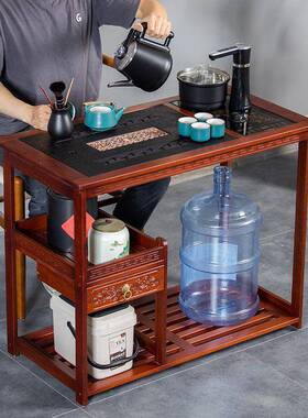 动移茶桌用茶台家实木小茶厅车KHZ客茶几沙发边几柜茶具盘烧水壶