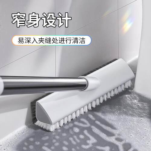 好帮手旋转用地室双面刷子浴刷瓷砖长柄62971硬毛多功能缝隙清家