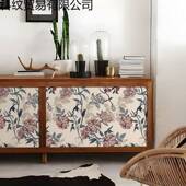 复古印花贴纸具新防水旧柜子衣翻柜推家拉门IJE头床改造墙上