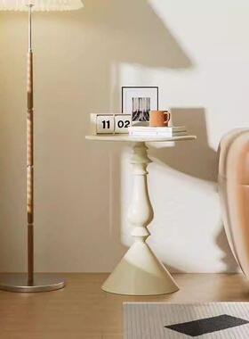 轻奢沙发边客厅用小茶几家圆边桌复古角几铁艺床头置HZN物阳台小