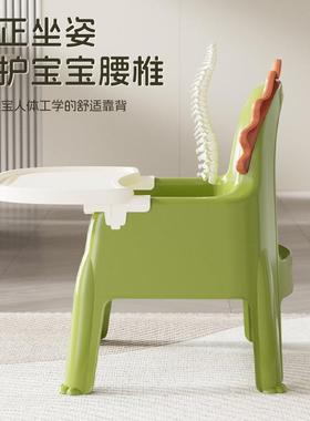 桌加厚宝宝吃饭餐椅凳塑子儿童成长椅子家用料IGR防滑幼儿园婴靠