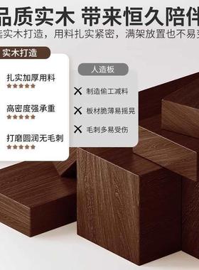 全实木书架整墙书满柜一式体中新客厅胡桃木FOO色墙家用置物架展