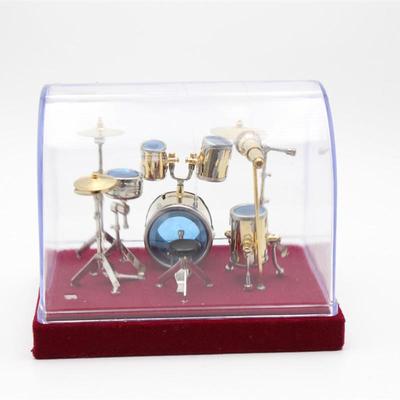 dollhouse娃娃真屋JDKKP迷你仿微缩模型OB11乐器铜摆件B架子制鼓