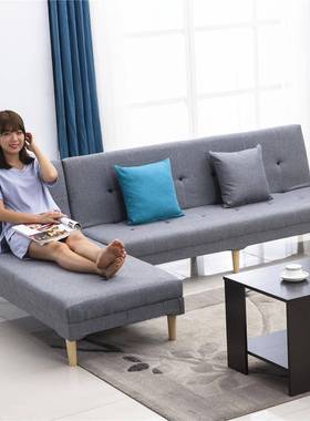N5沙发小经户型简人易折叠床济型出租房转角客厅卧室懒门91902店午休批
