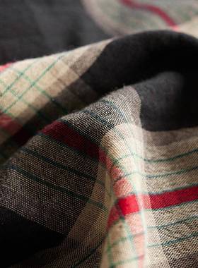 A类裸睡云层柔双皱皱纱纯棉格JTI枕套四件套睡亲肤透气裸蓬松被子