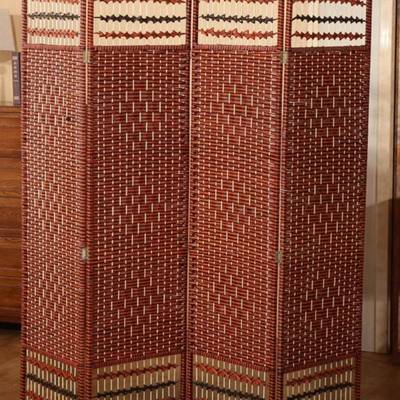 中式折屏风移动实木客34770厅现代网关红折房间简易隔断田园玄卧