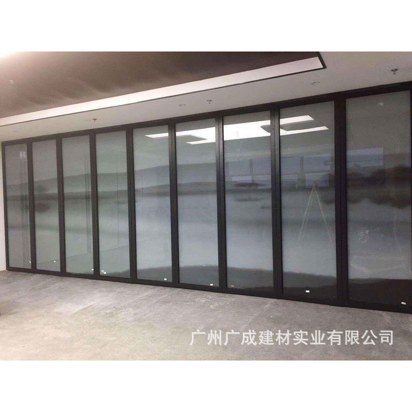 断酒店活动隔墙餐包间断饭店FPQ隔隔音推拉移门镜面玻璃移动折厅
