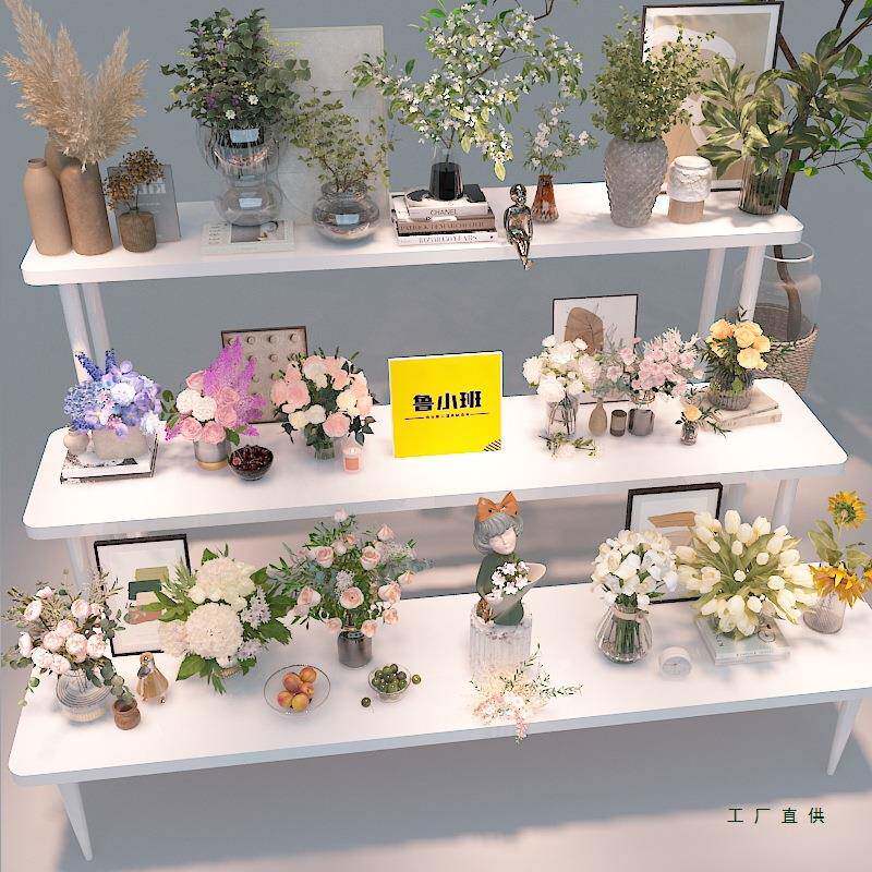 花店展架示多层阶架梯陈SWY列架流水台中岛展示台摆台摆花鲜花置