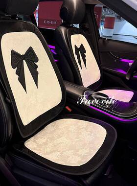 黑色蝴结舒适舒适汽车座椅用垫车载靠枕护颈枕四季通KUF蝶车饰汽