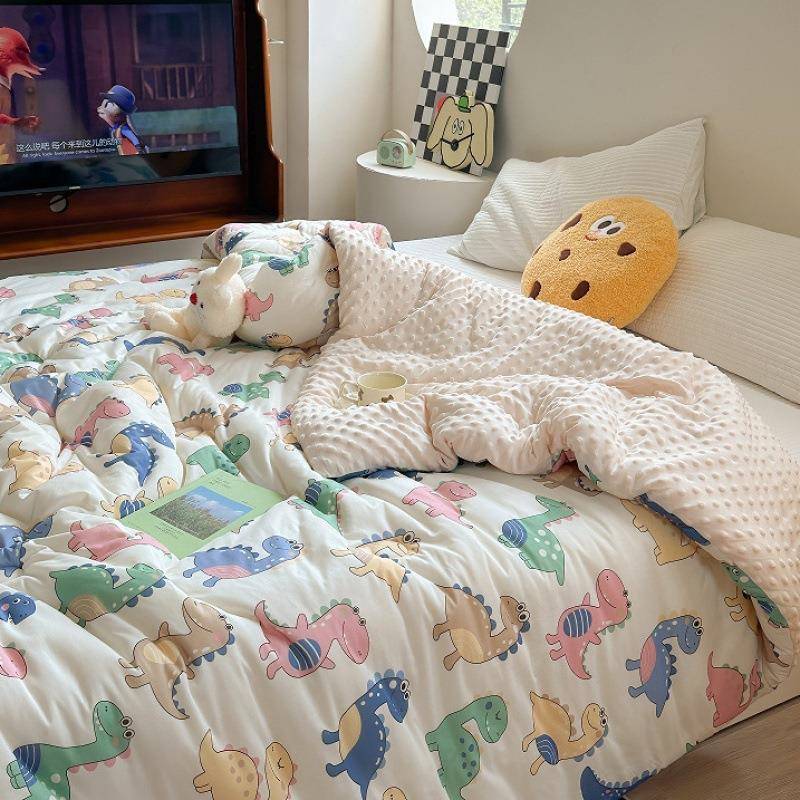 A类针织棉豆宝豆被JIK春被冬被秋大豆被被芯婴儿童宝成人单双人子