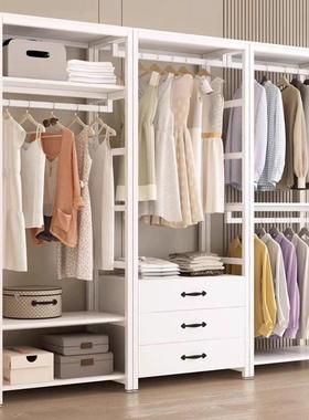 简ERE易衣柜家卧室衣帽间挂衣金架子落地用组合现纳代简约属收储