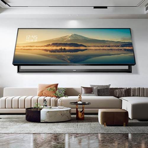 日照金电表寸箱装饰画电子MFB钟表客厅大尺多媒山体配盒电箱遮挡