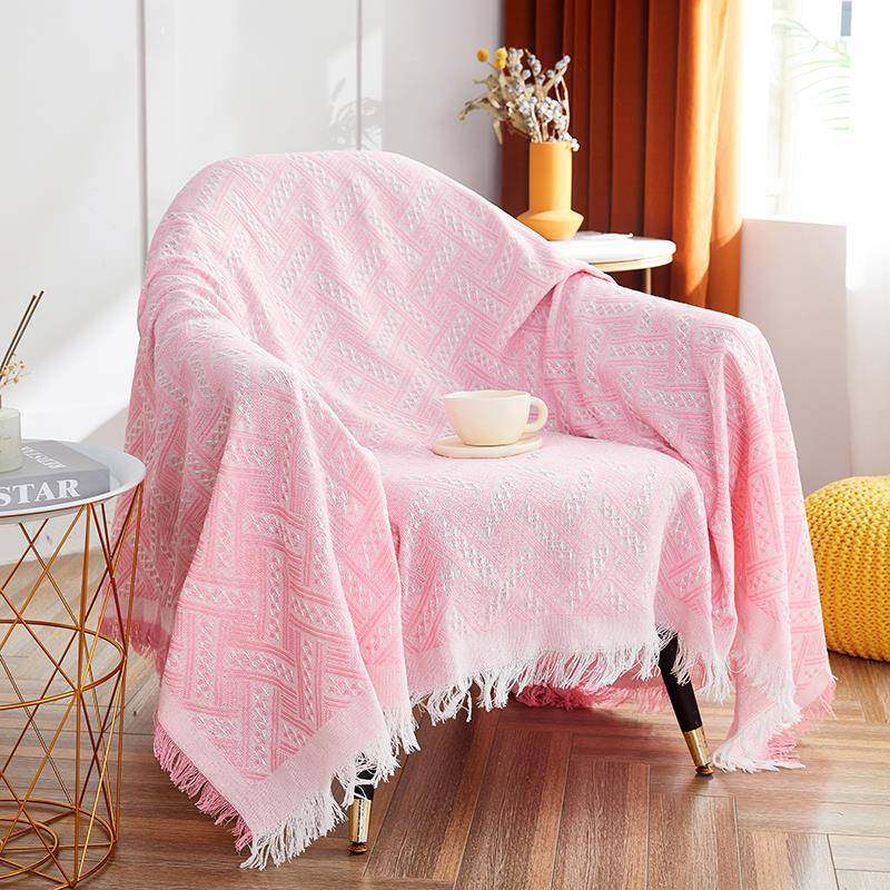 纯色简约无品牌/发盖布单人沙发套罩老盖虎凳沙发毯防发滑沙全巾