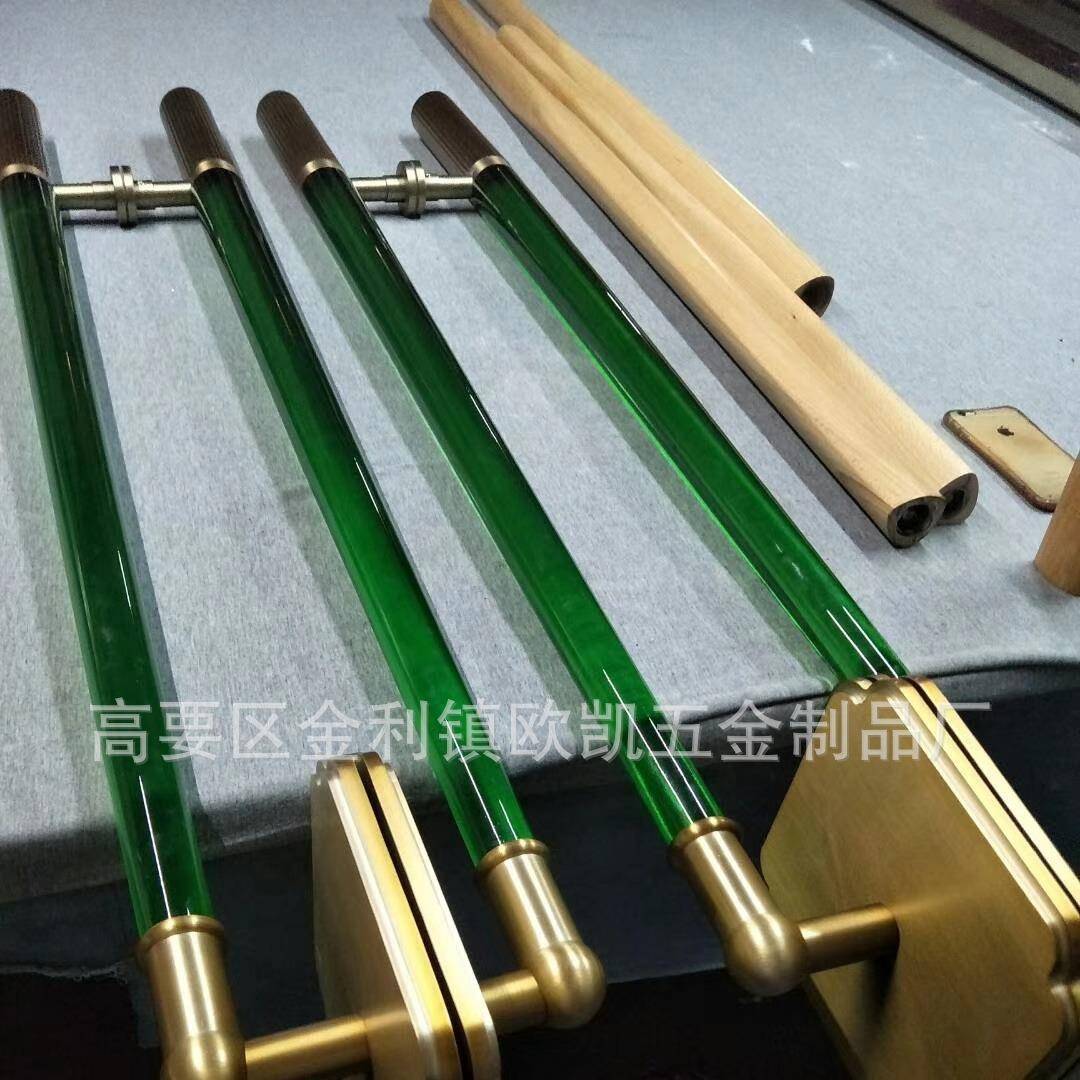AVA欧五金高端华大门型总统套房绿凯玉豪大理石大拉手把手厂家