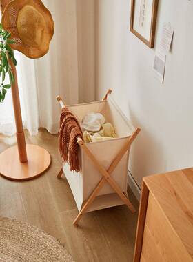 日式折可脏衣篮家用脏衣服收47771纳筐卫生浴室洗衣篮卧室脏叠衣新间品