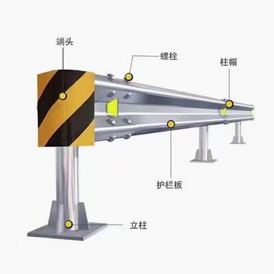 波形护栏高速公路乡撞村道路防护3栏杆Q25GDW波型梁钢栏国省道双