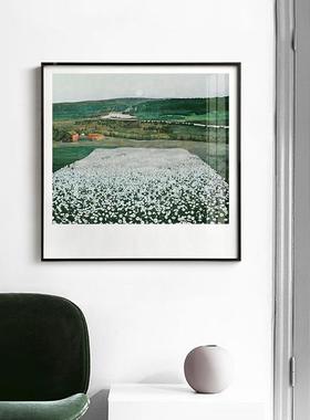 索尔贝里草风景饰画客厅餐厅现OAD代装简约田园挂画玄关走廊绿色