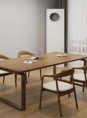 约现代实木书两桌茶桌会议桌用一体桌家用板餐桌大办PXP简公桌电