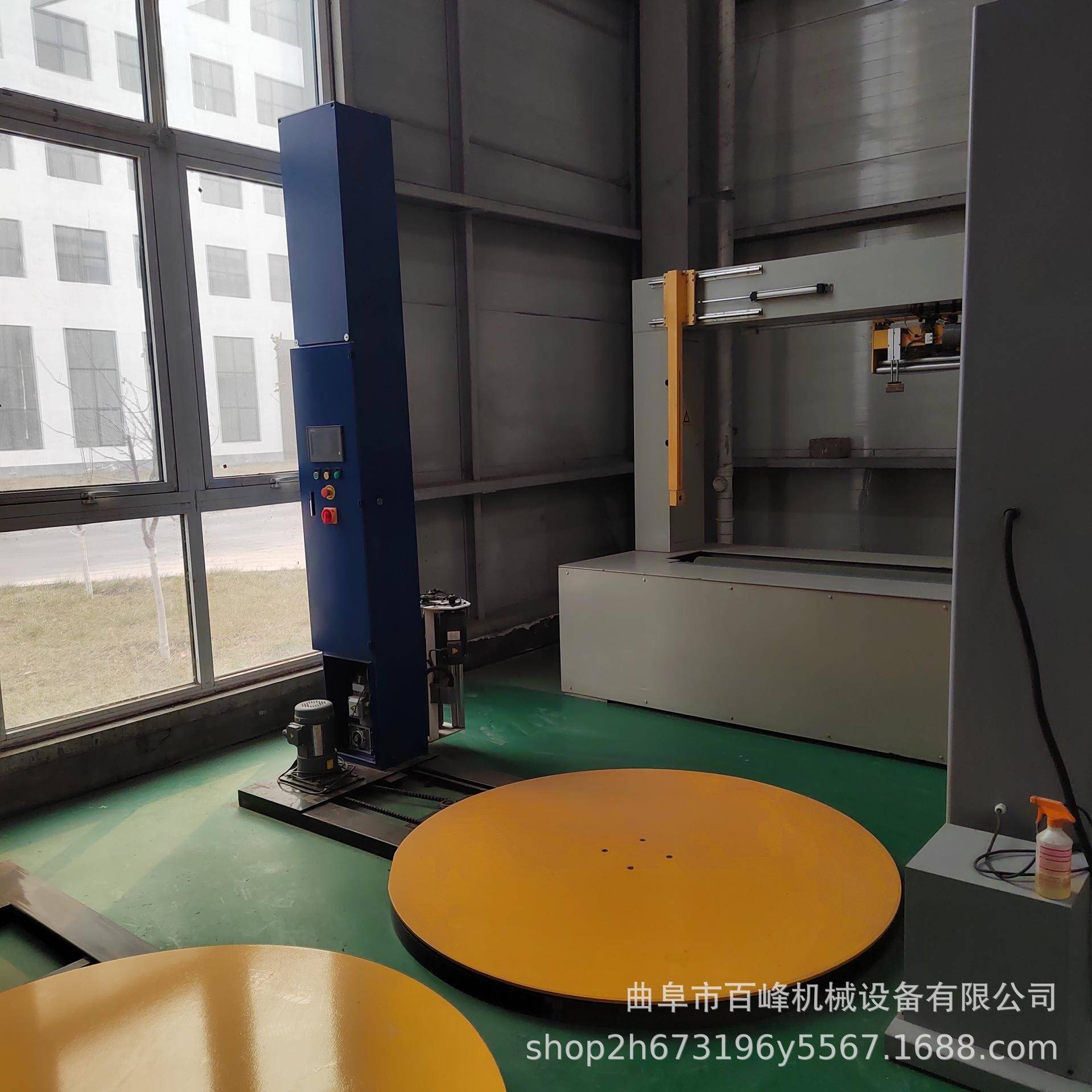 透明膜盘打包机打机LIU预拉伸缠绕包装机包机托打包托盘包装机