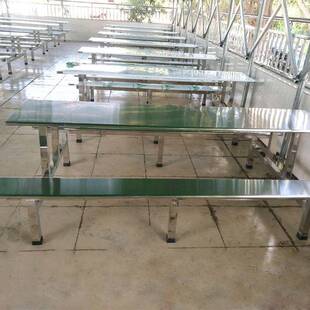 十人位圆台凳餐桌食堂璃玻钢连体餐圆桌圆台分体靠背组合YDN餐工