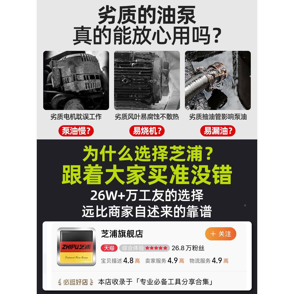电动抽DQJ油泵1224vv通用220v柴泵小型加油泵正反转加油油机自吸