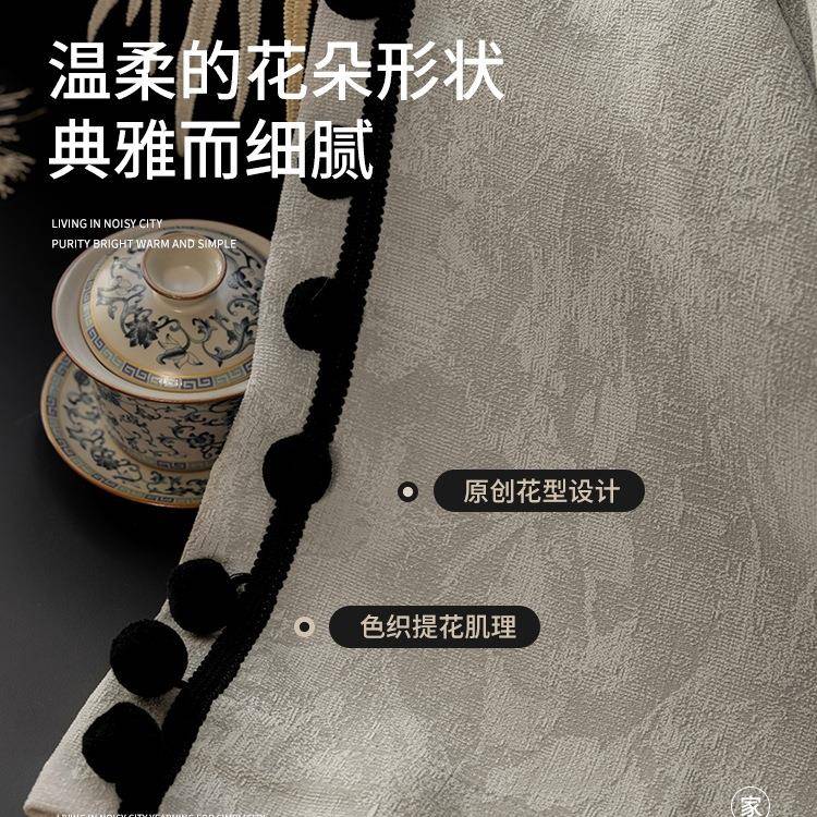 法中古中国雪尼尔遮光2帘02OSI5新式款客厅唐顿庄园窗风米