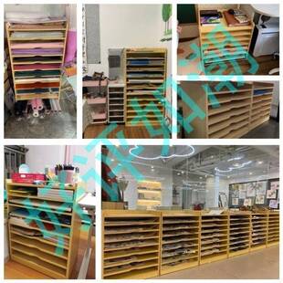 美术GIL收纳画架室置物架用品柜美术室纸架子颜生料4K开卡纸画纸