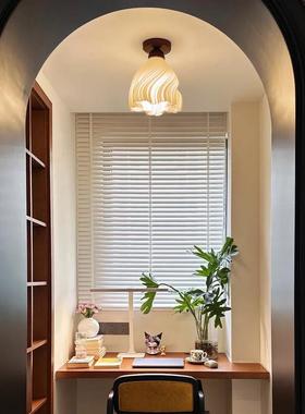 胡桃法PJC式奶油宿入户玄走廊过道灯护眼阳台吸顶灯关木中古浪民