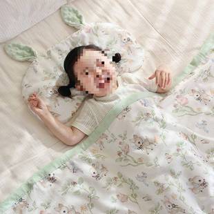 婴儿儿布盖儿ZQH毯小被子竹纱纤维宝宝童夏凉被幼园纱布
