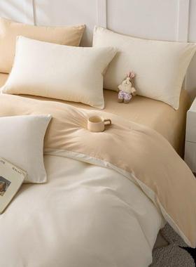 纯棉四VZI被件套全棉床上用品色10棉纯床单套被罩三件0套宿舍新款