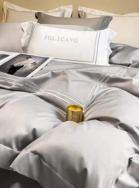 酒轻奢风100支纯款棉四件套被套店床单笠床新床上用品KUF品4民宿