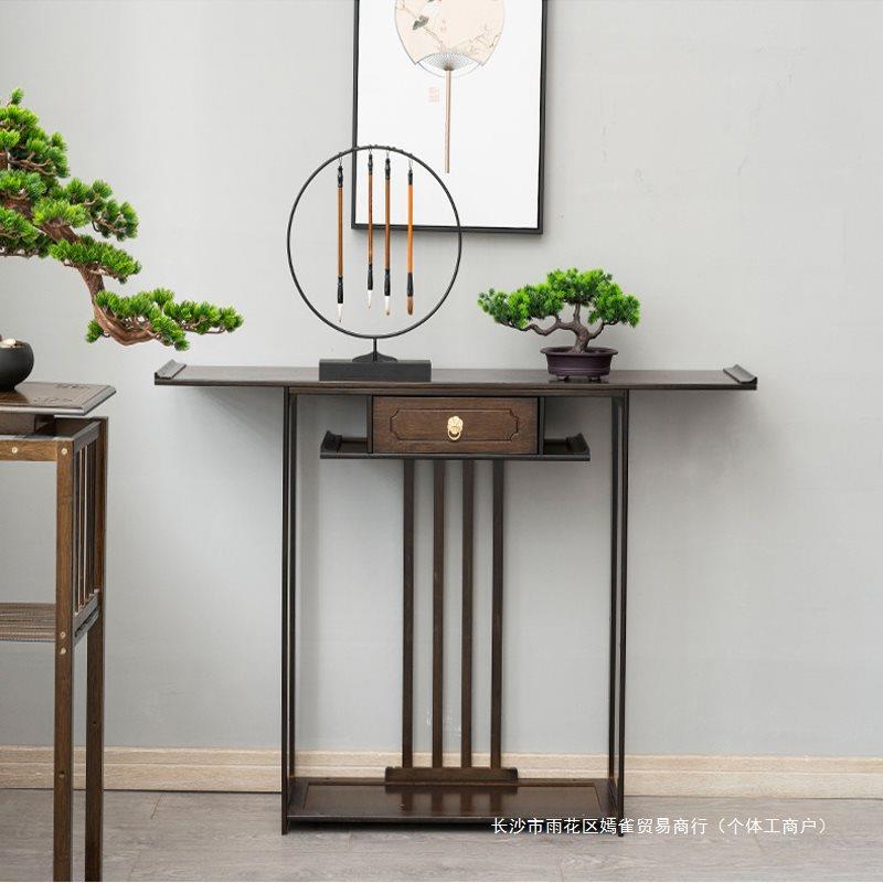 实木玄PVS关台门厅供香案条新中式简约客厅案景端台玄关柜桌轻奢