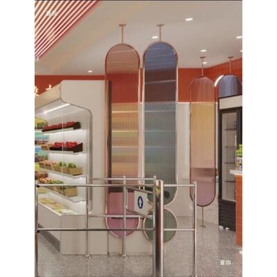 客厅隔艺16612术玻璃风可旋转办公屏室装饰玄关家用遮断挡隔断轻